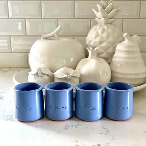 La Fermiere Blue Clay Yogur Cups Set